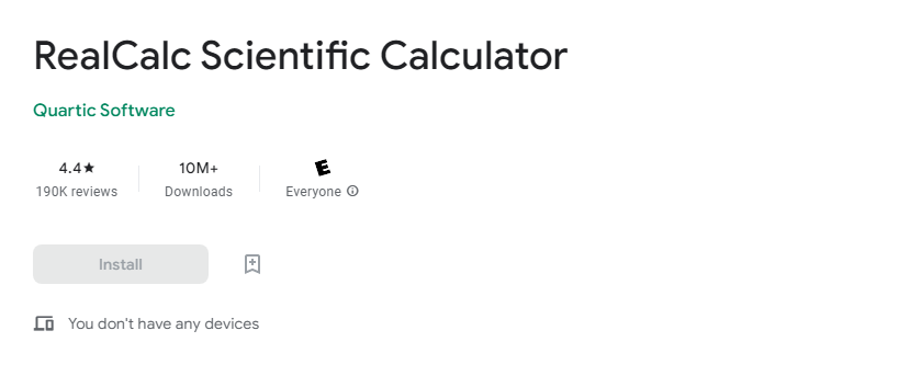 5. RealCalc Scientific Calculator